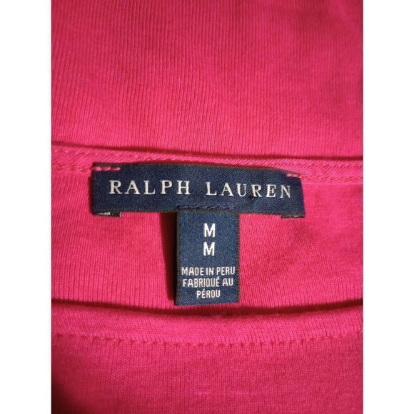 Ralph Lauren Shirt Ladies Medium Pink Barbie‎ Minimalist - Picture 4 of 6